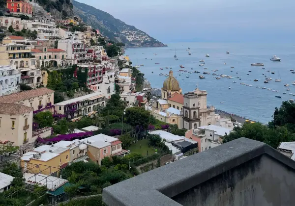 Panoramic view of Positano on the Amalfi Coast