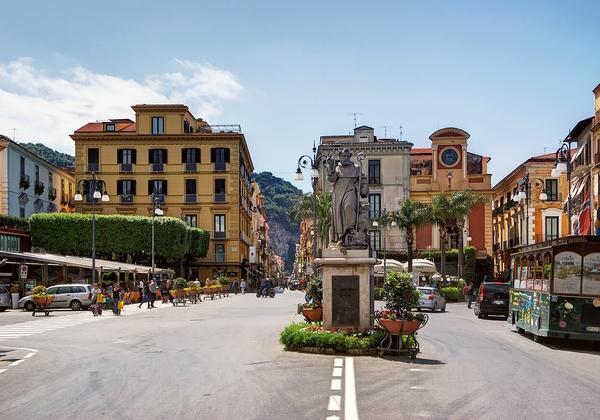 View of Piazza Tasso, the main square of Sorrento