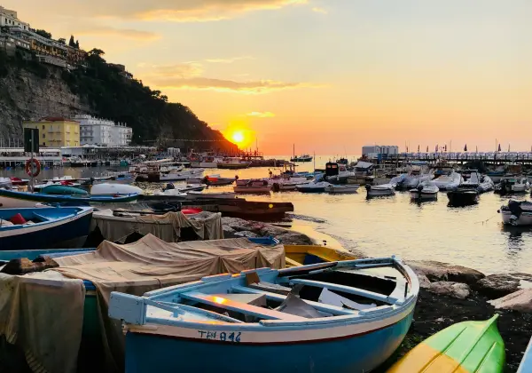 Panoramic view of Sorrento and the beautiful Marina Grande
